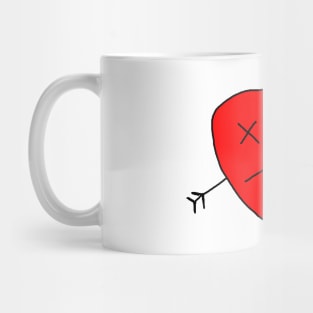 Happy Valentines Day Love Hurts Broken Heart Design Mug